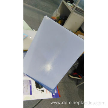 Advertising board lighting prismatic plastic panel